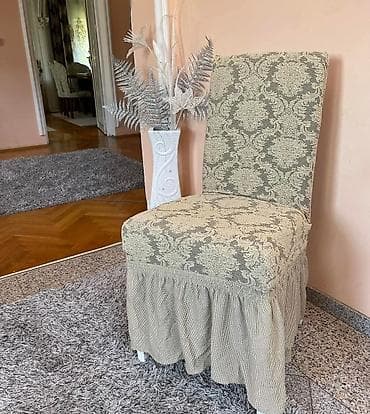 postava za haljine: Dekorativne navlake za stolice sa volanom - Elegantne, elastične — 4