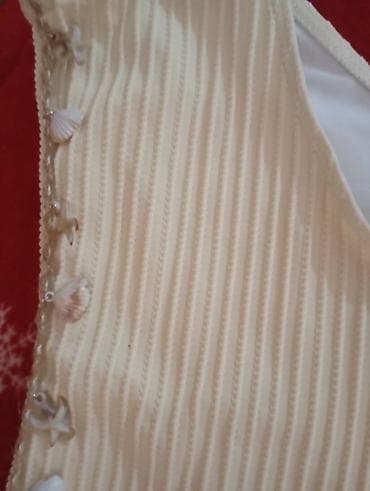zimska jakna s: Bikini komplet – krem boja, rebrasti tekstil - Dvodijelni ženski — 4