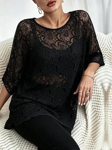 čipkane majice: Ženska čipkana bluza sa 3/4 rukavima
1600 din — 3