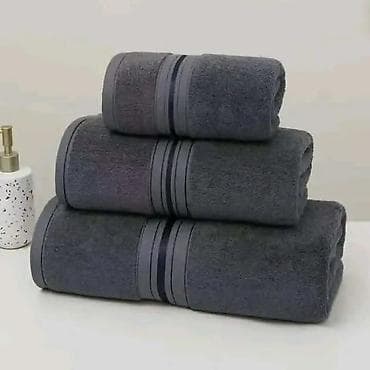 Kućna hemija i proizvodi za kuću: Set pamučnih peškira – 3 komada - Materijal: 100% pamuk, mekana i — 3