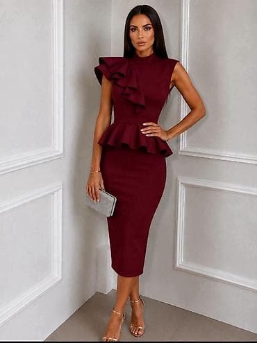 svecane plave haljine: Najtraženiji model je stigao! Elegantna midi haljina bez rukava sa — 1