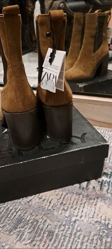 versace crystal noir zara: High boots, Zara, 39 — 1