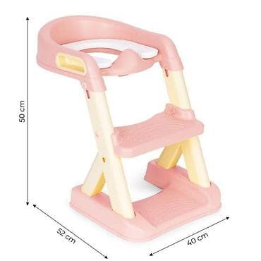 Adapter za WC šolju za decu sa stepenikom – EcoToys, pink Šifra
