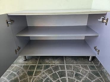 ormari forma ideale cene: 2 Siva dvokrilna ormana sa policama - Materijal: pločasti materijal — 10