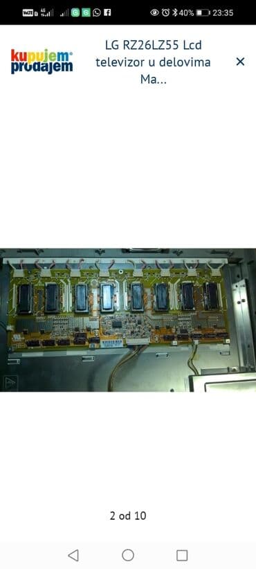 TV i video: LG RZ26LZ55 – LCD televizor za delove LG 37G2000 U delovima — 2