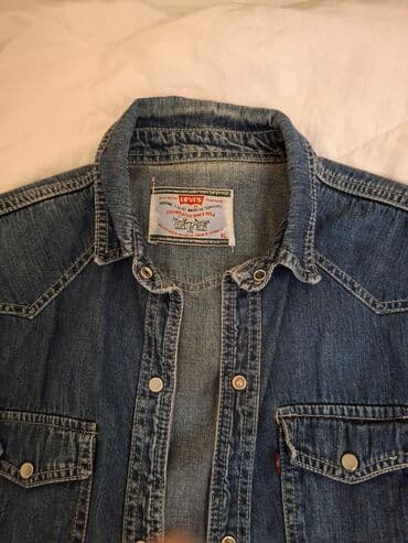 sive pantalone crna kosulja: Levi’s teksas košulja – model sa zapadnjačkim detaljima - Veličina: XL — 2