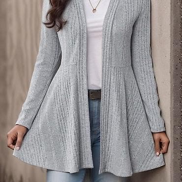 lidl dzemper: Ženski dugi kardigan bez kopčanja - Kroj: A-linija sa suptilnim — 4