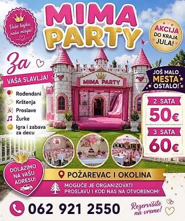 lidl ograda za terasu: MIMA PARTY – tematski plavi „dvorac” za dečije proslave - Idealno za — 2