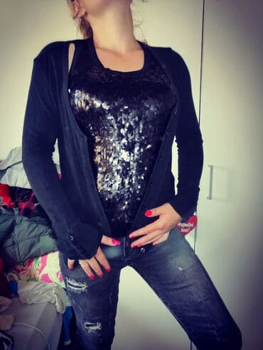 dzemper haljina: S (EU 36), M, L, Pamuk, Na kopčanje, Jednobojni — 1