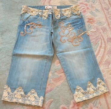 p. s. fashion kaputi: S (EU 36), Teksas, bоја - Svetloplava, Vez — 1