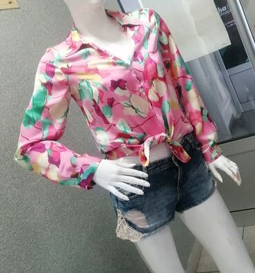srebrni lanac sa krstom cena: Zara, S (EU 36), Floral, color - Multicolored — 1