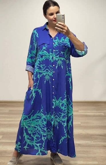 mokasine beograd: One size, bоја - Zelena, Oversize, Dugih rukava — 4
