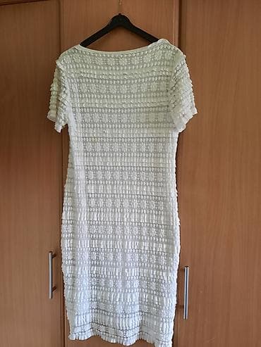 haljine pamucne: Bela čipkana haljina XL Preslatka haljina od viskoze sa veoma — 5