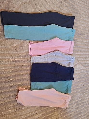 Pantalone: Komplet dečjih helanki velicina 122 7 komada - Materijal: pamuk sa — 1