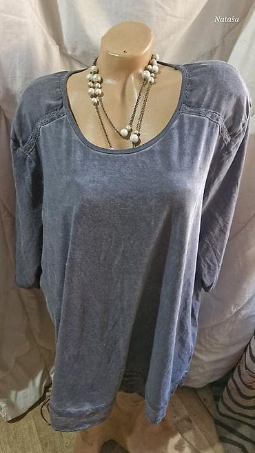 sexy bluza: 4XL Thea 700din Duža elegantna pamučna sa elastinom vidi leđa vrhunska — 1