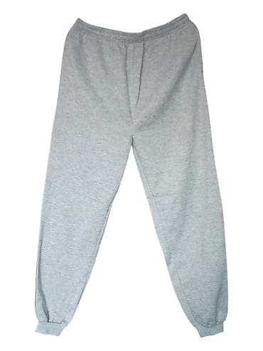 torba nike: Sive trenerka pantalone – klasičan model - Boja: svetlo siva (melanž) — 1