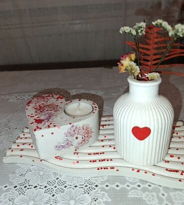 velike serpe za zimnicu: Candlestick, color - White, New — 2