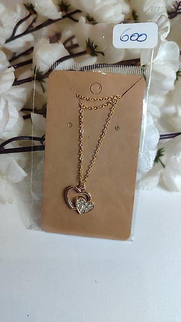 audemars sat cena: Zlatno obojeni lančić sa priveskom dva srca - Delikatan lančić od — 2