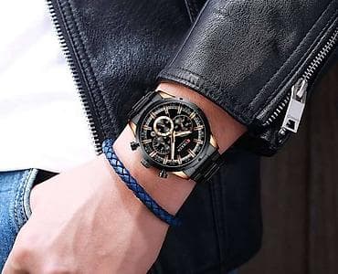 sector narukvice za sat: Ručni sat hronometar crni CURREN Premijum u kutiji + Poklon NOVO ! ! — 2