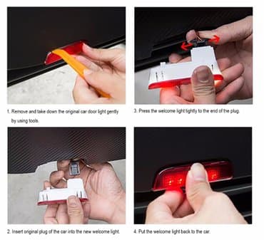 Tuning oprema: Mercedes - led logo projektor za vrata - komplet od 2 komada. Ugrađuju — 8