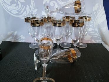 kristalne čaše prodaja: Case kristal za vino 10kom.,iz 70ih. Case perfektne,sve na njima — 8
