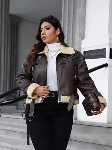 bodi s: Ženska pilotska jakna sa veštačkim krznom - Materijal: spolja — 4