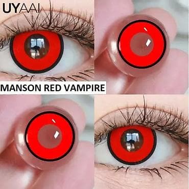 fly jakne: Kolor sočiva za oči – crvene i bele varijante za cosplay, scenu i — 5