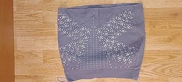 kozna mini suknja: S (EU 36), Mini, bоја - Siva — 1