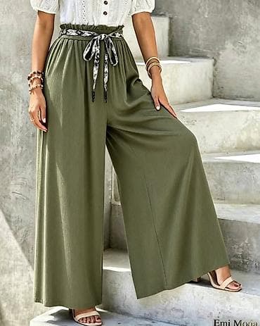 top s perjem: Pantaline siroka nogavica sa marama — 3