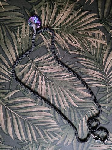 afro kikice beograd: Ogrlica sa privjeskom u obliku srca - Lančić: tamnosiva/ antracit — 1