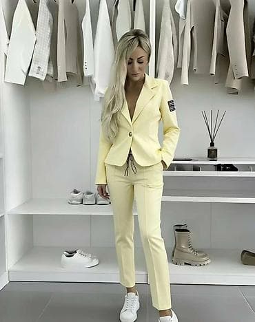 patike cipele: Ženski komplet sako + pantalone - Moderan, lagan komplet u više boja — 4