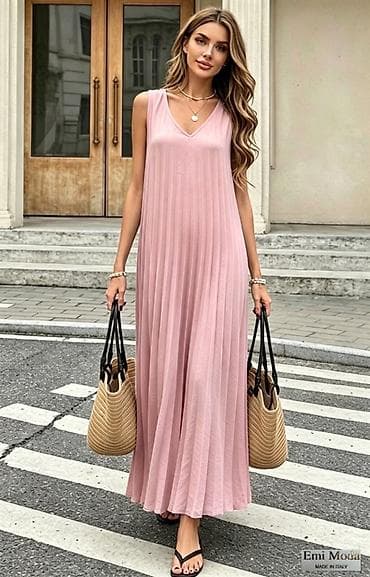 Ženska odeća: ✅Duga letnja haljina bez rukava – (Made in Italy) — 9