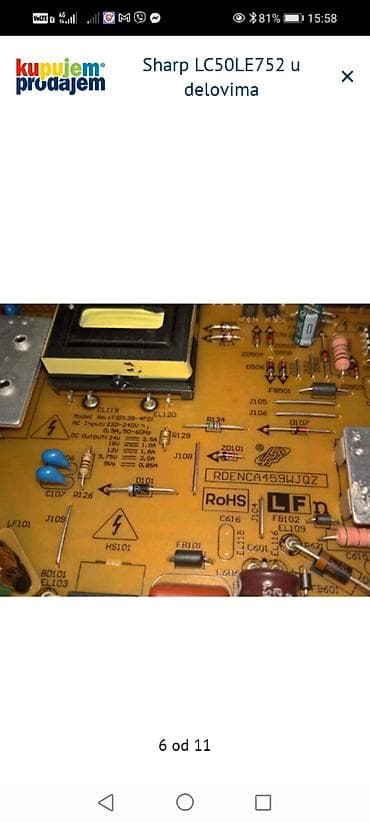 fen za kosu 5 u 1: Sharp LC50LE752 – delovi Dostupni originalni delovi sa modela: - Main — 7