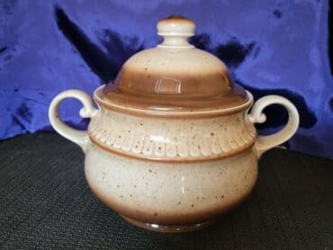 vatrostalne posude sa poklopcem akcija: Corbaluk nov 1950g+ tkz.kameni porcelan Winterling Nemacka — 5