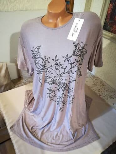 svecane tunike i pantalone: 2XL, Viskoza, Cvetni, Jednobojni, bоја - Bež — 3