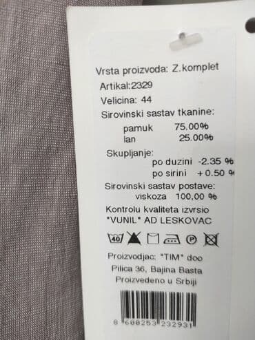 2XL (EU 44), Pamuk, Jednobojni, bоја - Siva — 7