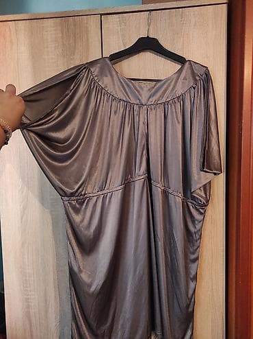 luna tunike: Satenasta bluza sa otvorenim ramenima – siva/metaliksiva - Materijal — 6