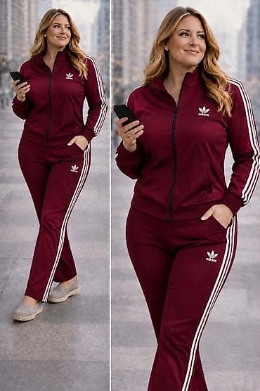 gomila zenskih stvari preko: Ženska Adidas trenerka – komplet jakna + donji deo - Klasičan — 4
