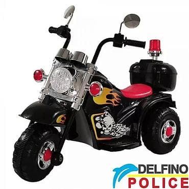 automobili za decu na akumulator: Motor na akumulator Delfino Police Crni (šifra: DEL-995-BLCK-230) — 3