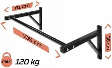 andjeo i vrag sa prevodom: Zidno vratilo 120 kg Zidna šipka za zgibove crne boje, dizajnirana za — 1