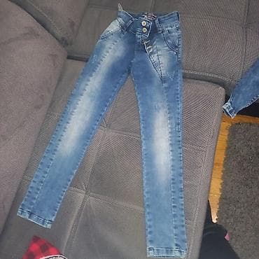 Dečiji teksas komplet – farmerke, tregerke i šorts - Plave uske