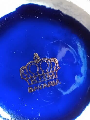 swarovski kristali cena: Vaza nova pravi kobalt Bavaria jako stara. Visina. 11,5cm — 6