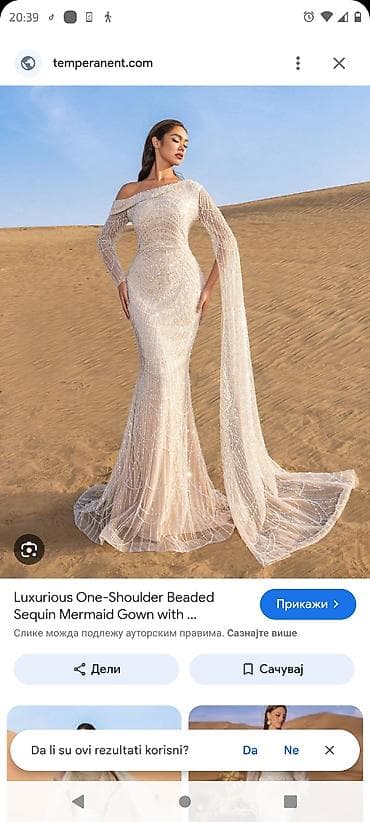 Muška odeća: Luksuzna večernja haljina sirena kroja sa jednim otkrivenim ramenom — 2