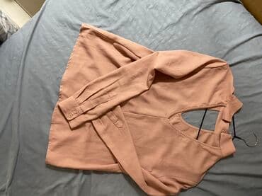 Blouses: Ženska bluza u boji puder roze. - Kroj: ravna silueta, dužina do — 2
