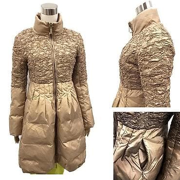 Ženska zimska jakna/kaput, bež/šampanj ton. - Model duže dužine