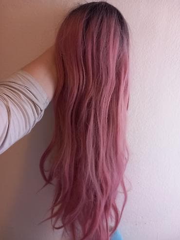 canda c: Duga perika – pastelno roze ombré - Boja: svetloružičasta sa tamnijim — 2