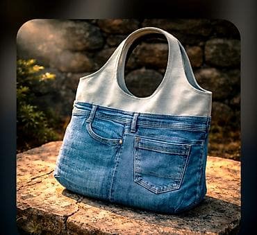 torba fashion bags: Džins torba – ručno pravljena tote/šolder torba od farmerki - — 1
