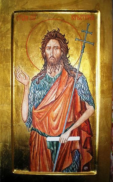 Ikona sv. Jovan. Naslikana na lipovoj dasci sa prirodnim pigmentima i
