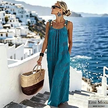 Letnja maxi haljina Emi Moda – Made in Italy - Kroj: duga, lepršava