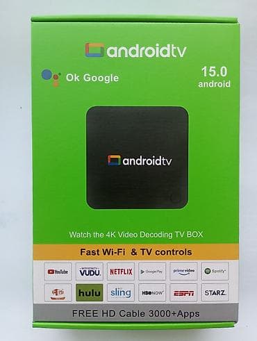 lesnina tv elementi: Android 15.0 TV Box – 8 Gb / 128 Gb, novi model, 4K ultra HD — 2